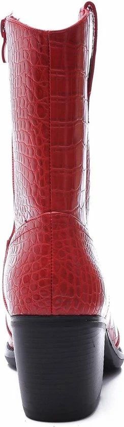 Weloveshoes SmileFavorites® Dames Cowboylaarzen - Imitatieleer - Rood - Maat 36 5 Weloveshoes SmileFavorites® Dames Cowboylaarzen - Imitatieleer - Rood - Maat 36 - Afbeelding 3