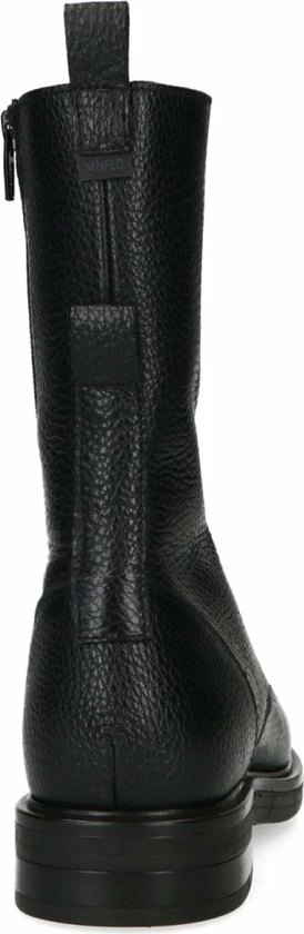 Manfield - Dames - Zwarte Leren Veterboots - Maat 40 9 Manfield - Dames - Zwarte Leren Veterboots - Maat 40 - Afbeelding 7