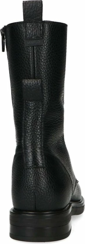 Manfield - Dames - Zwarte Leren Veterboots - Maat 40 7 Manfield - Dames - Zwarte Leren Veterboots - Maat 40 - Afbeelding 5
