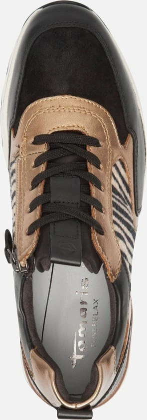 Tamaris Sneakers Zwart Leer 102406 - Dames - Maat 39 4 Tamaris Sneakers Zwart Leer 102406 - Dames - Maat 39 - Afbeelding 2