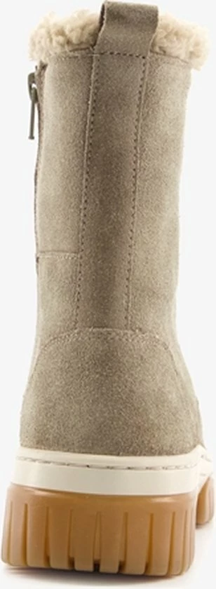 Hush Puppies Gevoerde Dames Veterboots - Beige - Maat 38 - Echt Leer 6 Hush Puppies Gevoerde Dames Veterboots - Beige - Maat 38 - Echt Leer - Afbeelding 4