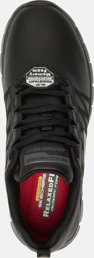 Skechers Work Relaxed Fit Sneakers Zwart Leer - Dames - Maat 38 4 Skechers Work Relaxed Fit Sneakers Zwart Leer - Dames - Maat 38 - Afbeelding 2