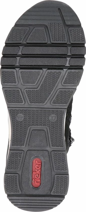 Rieker Dames Veterboot - Zwart - Maat 37 9 Rieker Dames Veterboot - Zwart - Maat 37 - Afbeelding 7