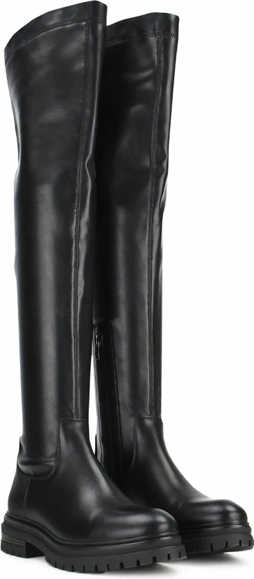 POSH By Poelman IZA Dames Overknee Laarzen - Zwart - Maat 38 6 POSH By Poelman IZA Dames Overknee Laarzen - Zwart - Maat 38 - Afbeelding 4