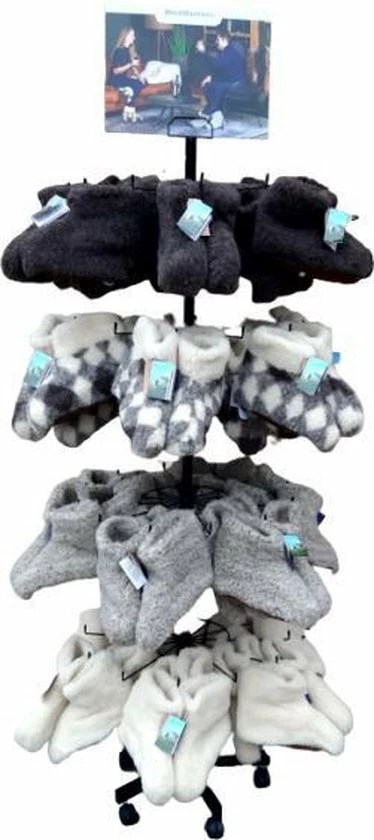 WoolWarmers Dolly Unisex Wollen Sloffen - Grijs - Maat 46 8 WoolWarmers Dolly Unisex Wollen Sloffen - Grijs - Maat 46 - Afbeelding 6