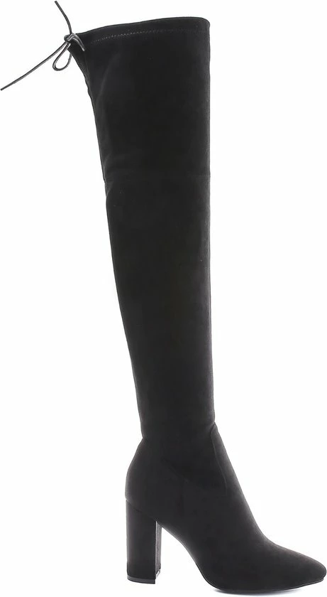 Weloveshoes SmileFavorites® Laarzen Met Hak - Suedine - Zwart - Maat 37 4 Weloveshoes SmileFavorites® Laarzen Met Hak - Suedine - Zwart - Maat 37 - Afbeelding 2