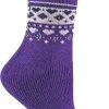Merkloos Sock Snob - Dames Turn Over Top Warme Thermische Winter Nordic Sokken| 37-42 | Paars -Dames Winkel 471x840 1