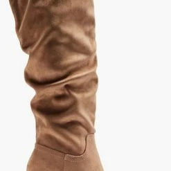 Graceland Zandkleurige Lange Laars Hoge Hak - Maat 38 -Dames Winkel 477x840