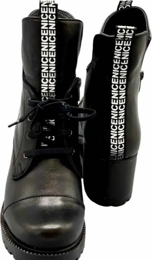 La Pèra Zwarte Leren Bikerboots Met Hak Laars Cassido Zwart - Maat 36 3 La Pèra Zwarte Leren Bikerboots Met Hak Laars Cassido Zwart - Maat 36