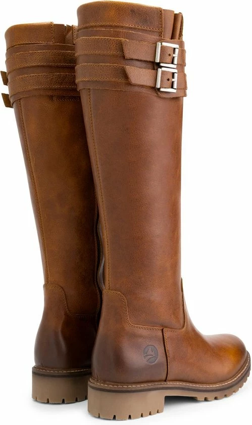 Travelin' Stavanger Leren Dames Laarzen - Wol Gevoerde Laars - Cognac Leer - Maat 36 6 Travelin' Stavanger Leren Dames Laarzen - Wol Gevoerde Laars - Cognac Leer - Maat 36 - Afbeelding 4