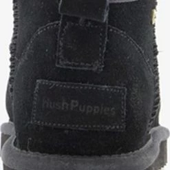 Hush Puppies Gevoerde Suede Dames Enkellaarsjes - Zwart - Maat 37 - Echt Leer -Dames Winkel 520x840 1
