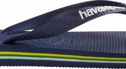 Havaianas Brasil Logo Unisex Slippers - Navy Blue - Maat 39/40 -Dames Winkel 550x136
