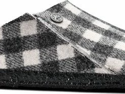 Birkenstock Zermatt Shearling Pantoffels Plaid White Wolvilt Regular-fit - Maat 43