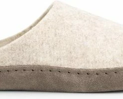 Travelin' Get-Home Dames Slip-On Sloffen - Wollen Pantoffels - Suede Zool - Zand Beige - Maat 41
