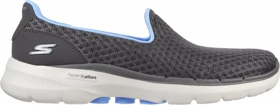 Skechers Go Walk 6 - Big Splash 124508-GYBL, Vrouwen, Grijs, Sneakers,Sportschoenen, Maat: 39 4 Skechers Go Walk 6 - Big Splash 124508-GYBL, Vrouwen, Grijs, Sneakers,Sportschoenen, Maat: 39 - Afbeelding 2