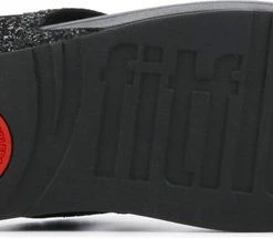 Fitflop Slippers - Maat 39 - Vrouwen - Zwart -Dames Winkel 550x215