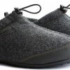 Travelin' Back-Home Dames Sloffen - Wollen Pantoffels - Rubberen Zool - Grijs - Maat 42