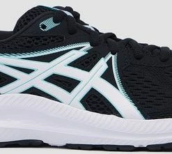Asics Gel-Contend 7 Hardloopschoenen Zwart/Blauw Dames - Maat 40,5