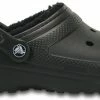 Crocs - Classic Lined Clog - Unisex Sandaal - 46 - 47 - Zwart