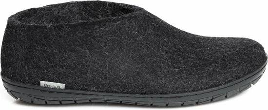 Glerups Warme Vilten Pantoffel Zwart Rubber Zool 3 Glerups Warme Vilten Pantoffel Zwart Rubber Zool