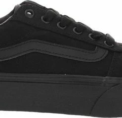 Vans Ward Platform Dames Sneakers - (Canvas) Black/Black - Maat 42