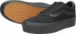 Vans Ward Platform Dames Sneakers - (Canvas) Black/Black - Maat 42 -Dames Winkel 550x246 3