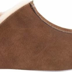 Shepherd Lina Dames Sloffen - Antique/Cognac - Maat 41