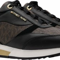 Michael Kors Allie Stride Dames Sneakers - Black/Brown - Maat 37 -Dames Winkel 550x253 2