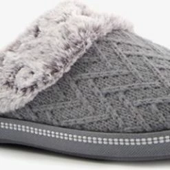 Skechers Cozy Campfire Gevoerde Dames Pantoffels - Blauw - Maat 39 - Extra Comfort - Memory Foam