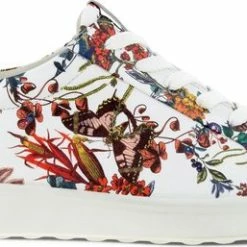 Ecco Soft 7 W Veterschoenen Wit Textiel - Dames - Maat 40