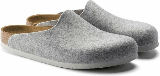 Birkenstock Amsterdam Light Gray Narrow VEG Felt Wooly Home Unisex Pantoffels - Lichtgrijs - Maat 42 8 Birkenstock Amsterdam Light Gray Narrow VEG Felt Wooly Home Unisex Pantoffels - Lichtgrijs - Maat 42 - Afbeelding 6
