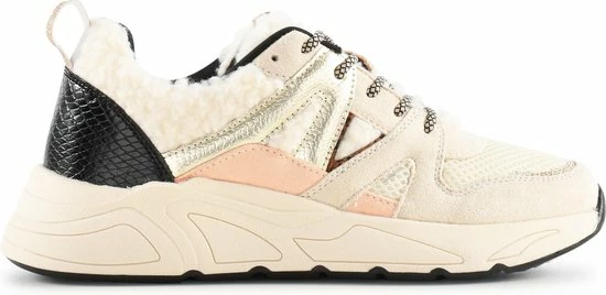 POSH By Poelman CAROCEL Dames Sneakers - Beige Met Teddy - Maat 38 3 POSH By Poelman CAROCEL Dames Sneakers - Beige Met Teddy - Maat 38