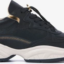 VIA VAI Pepper Jyll Sneakers - Leer - Zwart - Maat 41