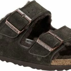 Birkenstock Arizona VL Lammfell Narrow Unisex Pantoffels - Mocha - Maat 43