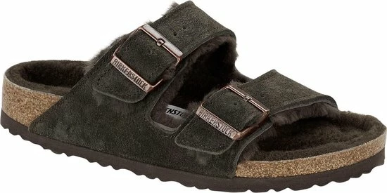 Birkenstock Arizona VL Lammfell Narrow Unisex Pantoffels - Mocha - Maat 43 3 Birkenstock Arizona VL Lammfell Narrow Unisex Pantoffels - Mocha - Maat 43