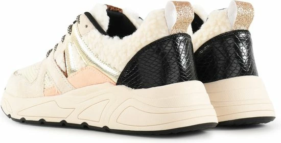 POSH By Poelman CAROCEL Dames Sneakers - Beige Met Teddy - Maat 38 6 POSH By Poelman CAROCEL Dames Sneakers - Beige Met Teddy - Maat 38 - Afbeelding 4