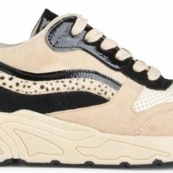 POSH By Poelman CAROCEL Dames Sneakers - Beige Multi - Maat 37