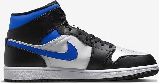 Nike Air Jordan 1 Mid, White/racer Blue-Black, 554724 140, EUR 42.5 3 Nike Air Jordan 1 Mid, White/racer Blue-Black, 554724 140, EUR 42.5