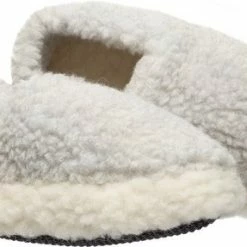 LuLu Wonen LuLu- Pantoffels Dames - Sloffen - Grijs Wit - 100% Schapenwol - Antislip Zool - Maat 37