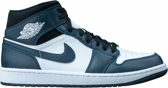 Nike Air Jordan 1 Mid, Amory Navy/White/-Black, Mid Teal, 554725 411, EUR 45 22 Nike Air Jordan 1 Mid, Amory Navy/White/-Black, Mid Teal, 554725 411, EUR 45 - Afbeelding 20