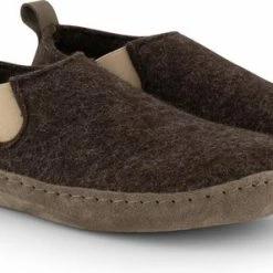 Travelin' In-Home Dames Sloffen - Wollen Pantoffels - Suede Zool - Bruin - Maat 39 -Dames Winkel 550x297 2