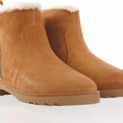 UGG Dameslaars Schapenwol 1123850 ROMELY ZIP - Camel - Maat 37 -Dames Winkel 550x299 1