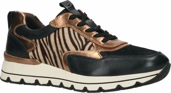Tamaris Sneakers Zwart Leer 102406 - Dames - Maat 39 6 Tamaris Sneakers Zwart Leer 102406 - Dames - Maat 39 - Afbeelding 4
