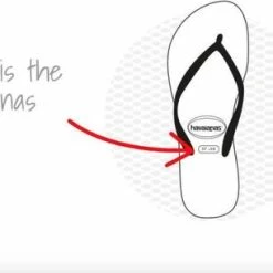 Havaianas Brasil Logo Unisex Slippers - Navy Blue - Maat 39/40 -Dames Winkel 550x305 1