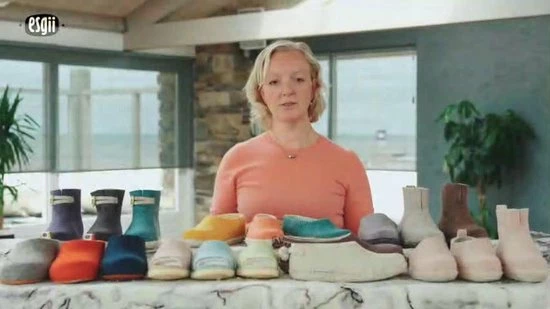 Esgii Vilten Damesslof High Boots Seagreen Colour:Zeegroen/ Ecru Size:40 4 Esgii Vilten Damesslof High Boots Seagreen Colour:Zeegroen/ Ecru Size:40 - Afbeelding 2