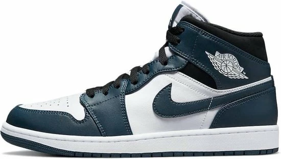 Nike Air Jordan 1 Mid, Amory Navy/White/-Black, Mid Teal, 554725 411, EUR 45 23 Nike Air Jordan 1 Mid, Amory Navy/White/-Black, Mid Teal, 554725 411, EUR 45 - Afbeelding 21