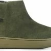 Woden Vrouwen Suède Enkellaarsjes / Laarzen / Damesschoenen Abbi Suede - Groen - Maat 38 -Dames Winkel 550x317 3