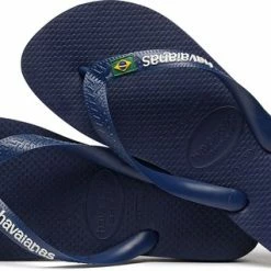 Havaianas Brasil Logo Unisex Slippers - Navy Blue - Maat 39/40 -Dames Winkel 550x318 7