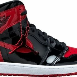 Nike Air Jordan 1 Retro High OG, Bred Patent, Black Red, 555088-063, EUR 41