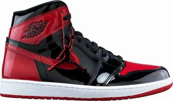 Nike Air Jordan 1 Retro High OG, Bred Patent, Black Red, 555088-063, EUR 41 3 Nike Air Jordan 1 Retro High OG, Bred Patent, Black Red, 555088-063, EUR 41